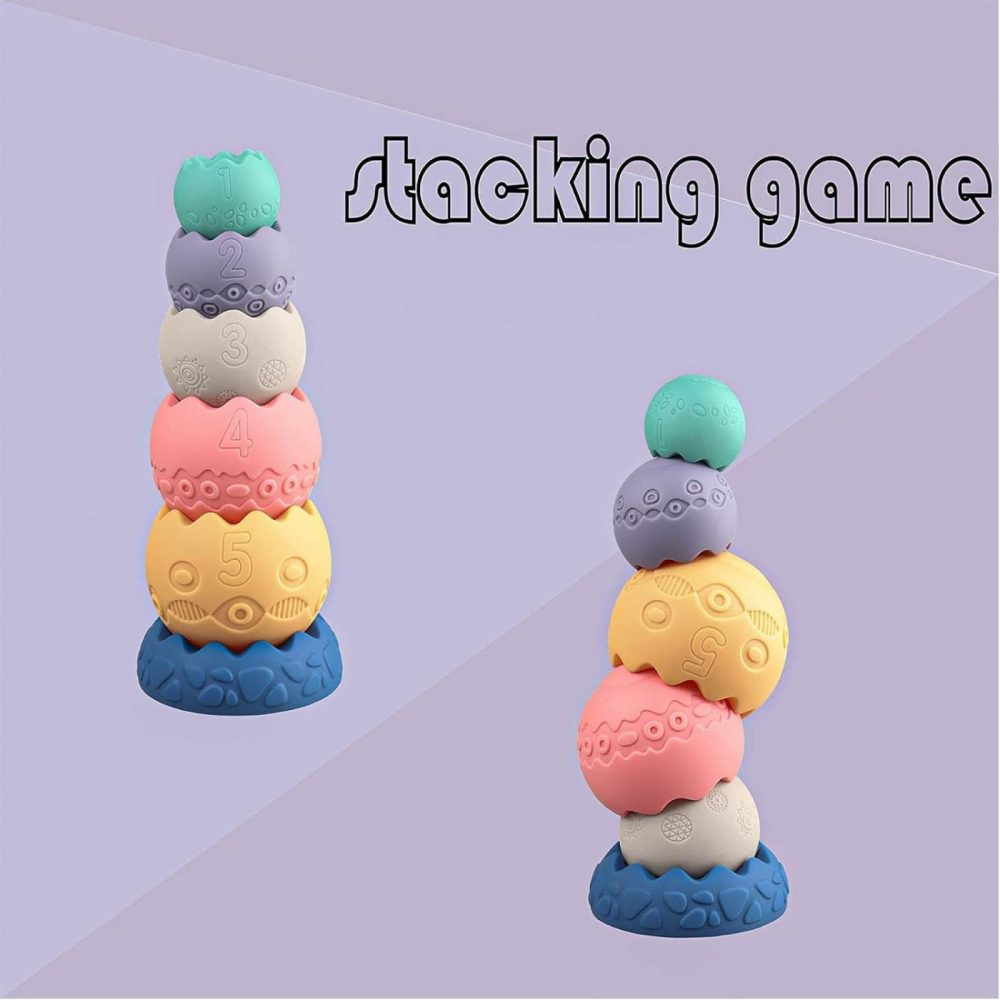 Stacking Balls Soft Toys For Babies 6 12 18 Months 1 Year Old Girls Boys – Toddlers Sensory Educational Montessori Baby Blocks – Infant Newborn Developmental Teething Learning Stacker Cups  |  Sorting & Stacking Toys All Toys Sorting & Stacking Toys