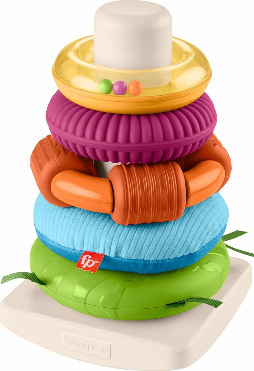 Stacking Toy Sensory Rock-A-Stack Rings With Fine Motor Activities On Roly-Poly Base For Infants Ages 6+ Months  |  Sorting & Stacking Toys All Toys Sorting & Stacking Toys