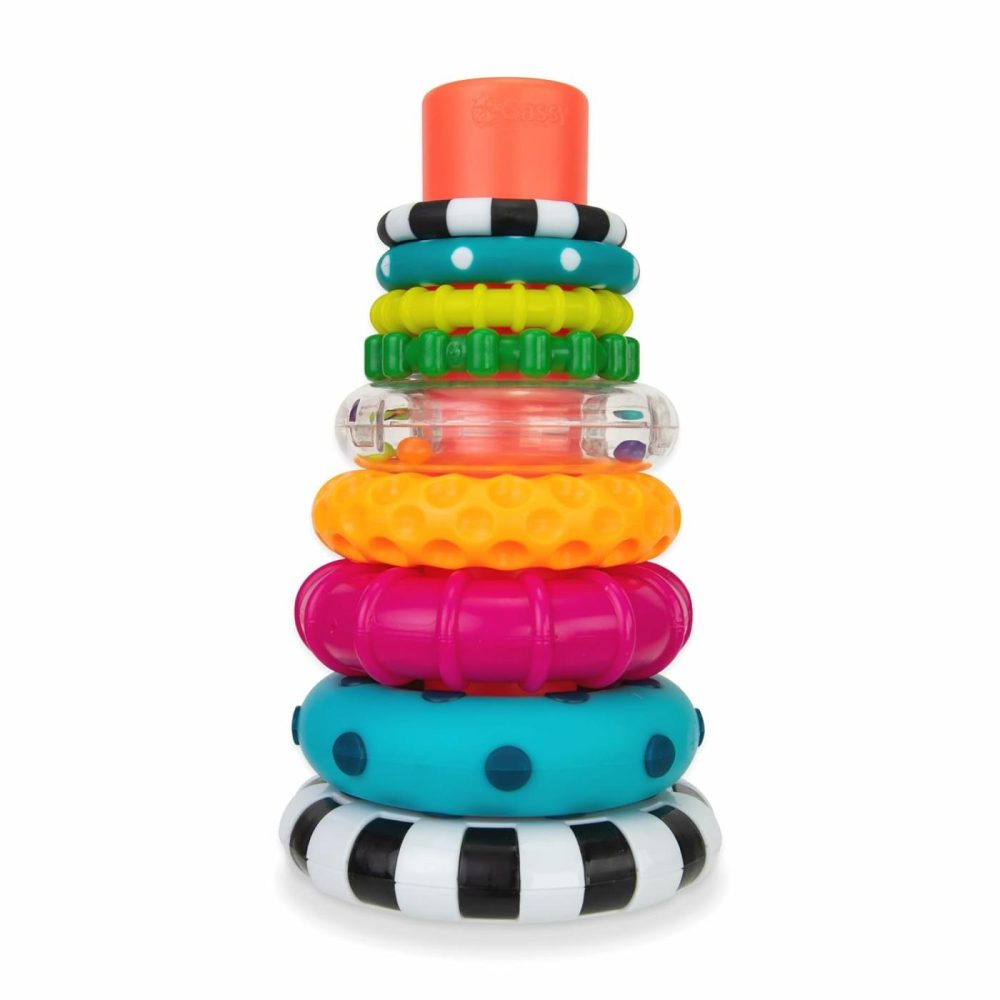 Stacks Of Circles Stacking Ring Stem Learning Toy  Age 6+ Months  Multi  9 Piece Set  |  Sorting & Stacking Toys All Toys Sorting & Stacking Toys