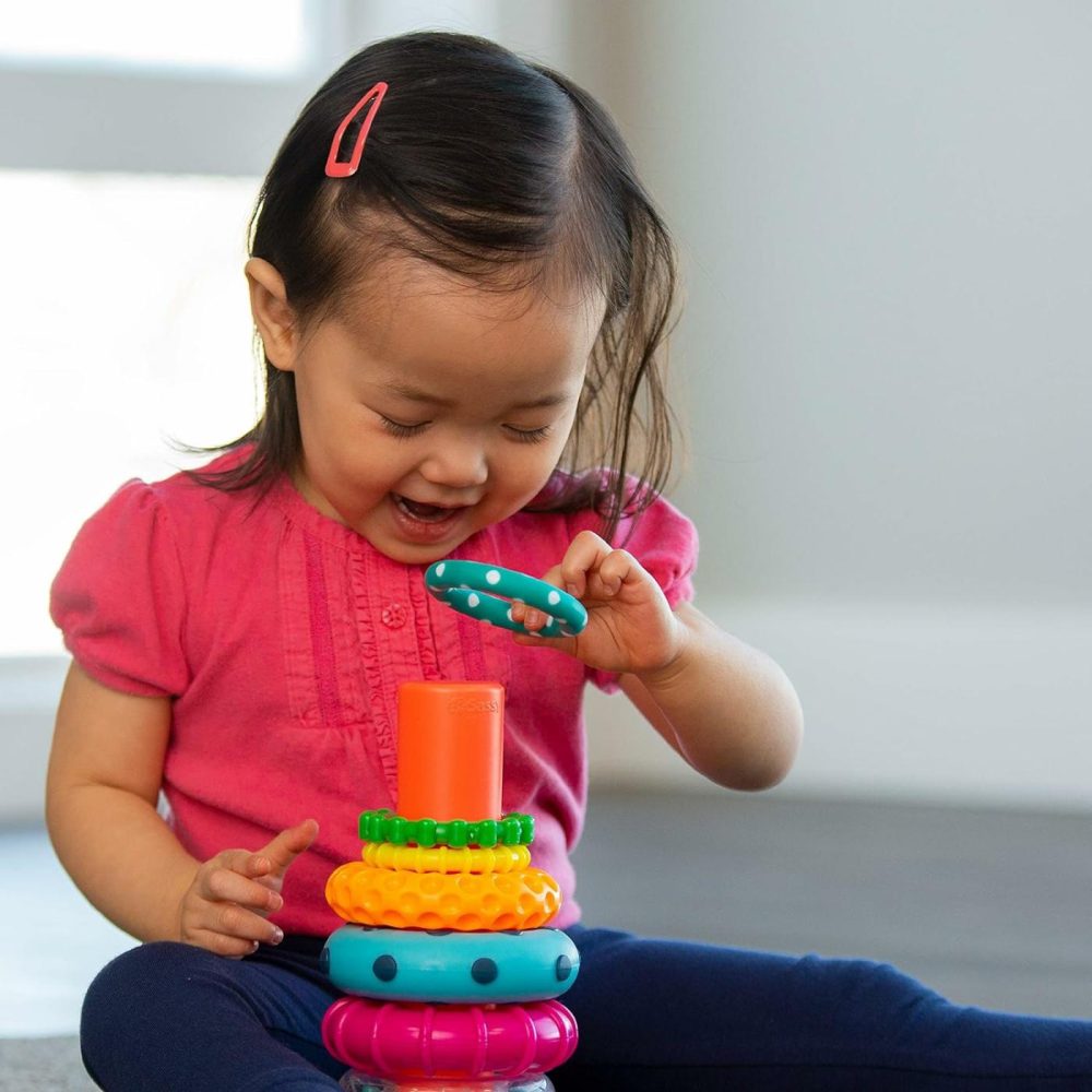 Stacks Of Circles Stacking Ring Stem Learning Toy  Age 6+ Months  Multi  9 Piece Set  |  Sorting & Stacking Toys All Toys Sorting & Stacking Toys