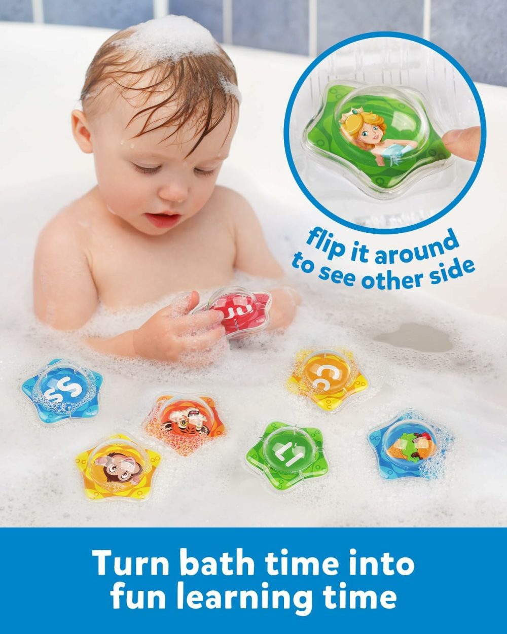 Starfish Floating Bath Toys  26Pcs Bathtub Alphabet Letters Set  Montessori Educational Water Pool Toy Learning Activities Shower Toy Gift For Preschool 2 3 4 5 Years Old Toddlers  |  Bath Toys All Toys Bath Toys