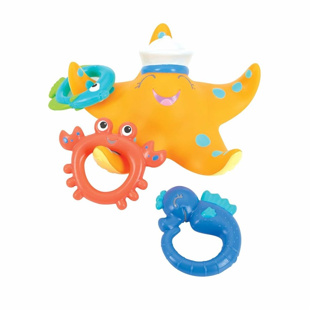 Starfish Ring Toss Bath Toy  Includes 3 Toss Rings (Crabfish  Tropical Fish And Seahorse)  |  Bath Toys All Toys Bath Toys