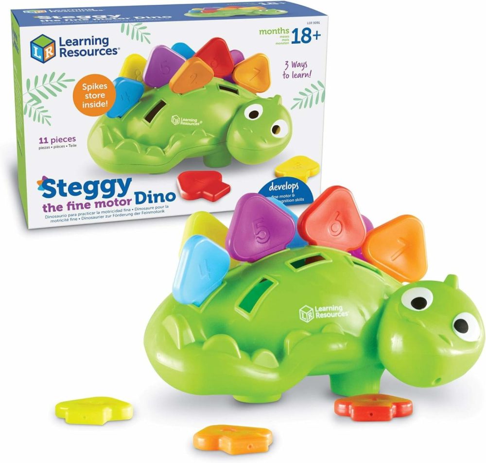 Steggy The Fine Motor Dino – 11 Pieces  Ages 18+ Months Toddler Learning Toys  Fine Motor And Sensory Toy  Toddler Montessori Toys  Dino Toys  Preschool Toys  |  Sorting & Stacking Toys All Toys Sorting & Stacking Toys