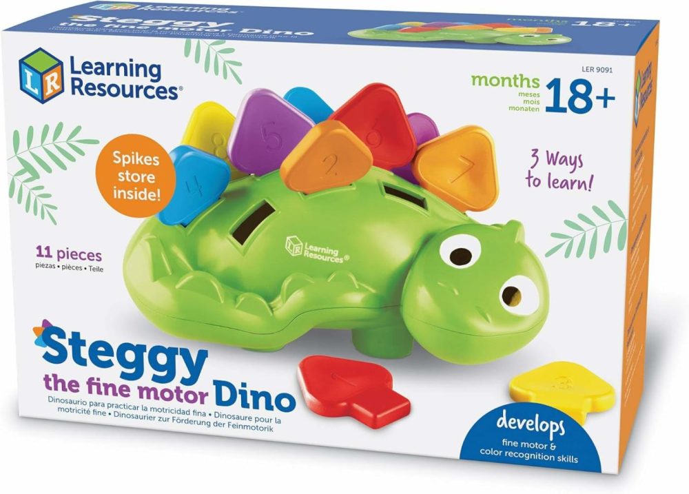 Steggy The Fine Motor Dino – 11 Pieces  Ages 18+ Months Toddler Learning Toys  Fine Motor And Sensory Toy  Toddler Montessori Toys  Dino Toys  Preschool Toys  |  Sorting & Stacking Toys All Toys Sorting & Stacking Toys