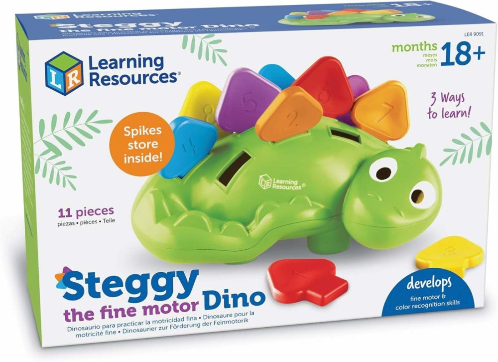 Steggy The Fine Motor Dino – 11 Pieces  Ages 18+ Months Toddler Learning Toys  Fine Motor And Sensory Toy  Toddler Montessori Toys  Dino Toys  Preschool Toys  |  Sorting & Stacking Toys All Toys Sorting & Stacking Toys