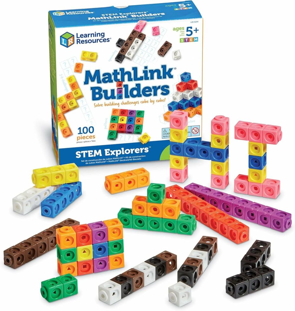 Stem Explorers Mathlink Builders – 100 Pieces  Ages 5+  Kindergarten Stem Activities  Math Activity Set And Games For Kids  Linking Cubes  Connecting Cubes  |  Activity Cubes Activity Cubes Activity Cubes