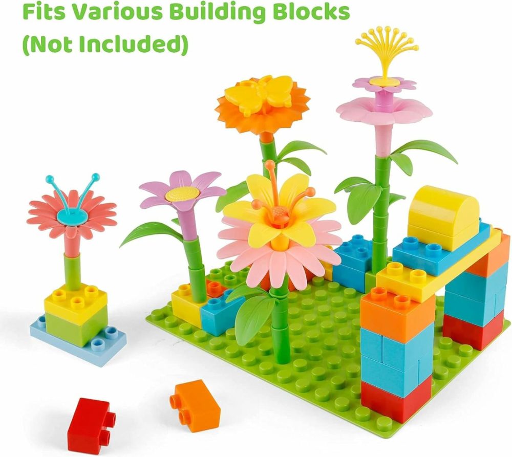 Stem Toddler Birthday Gifts For Age 3 4 5 6 Year Old Girls – Flower Garden Building Toys For Preschool Educational Activity  Floral Gardening Pretend Kit  |  Sorting & Stacking Toys All Toys 151pcs