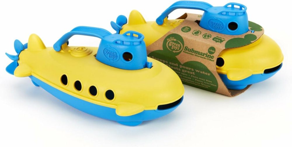 Submarine – Bpa  Phthalate Free Blue Watercraft With Spinning Rear Propeller Made From Recycled Materials. Safe Toys For Toddlers  |  Bath Toys All Toys Bath Toys