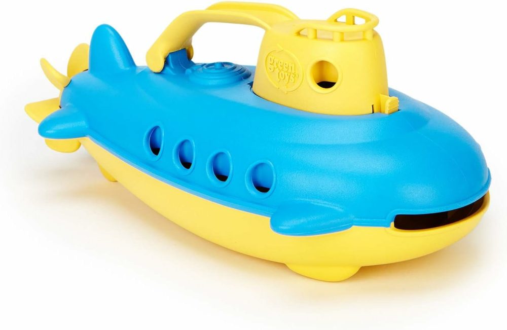 Submarine In Yellow & Blue – Bpa Free  Phthalate Free  Bath Toy With Spinning Rear Propeller. Safe Toys For Toddlers  Babies  |  Bath Toys All Toys Bath Toys