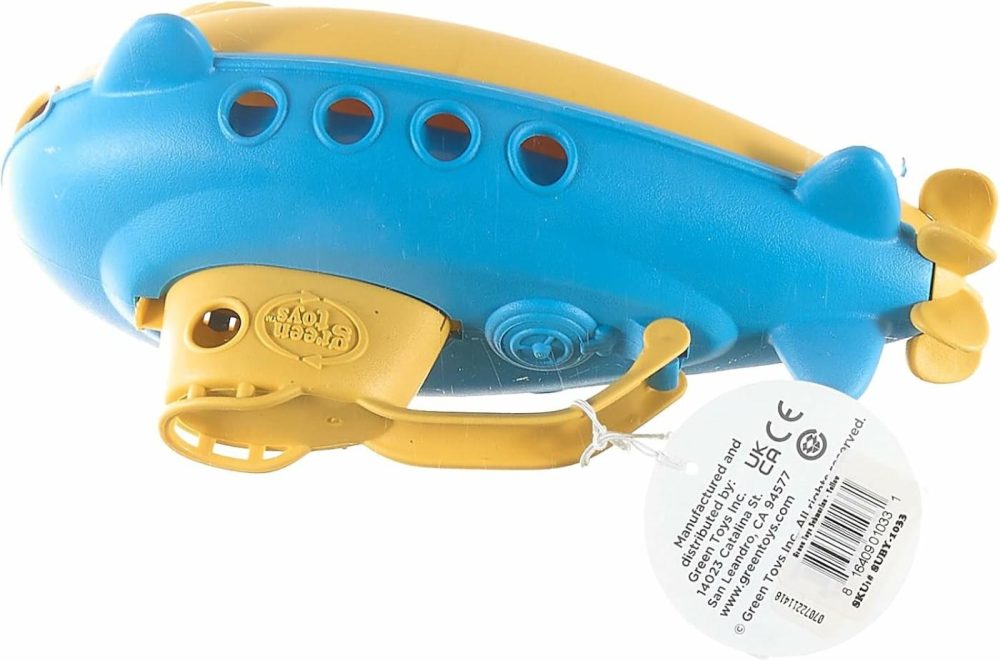 Submarine In Yellow & Blue – Bpa Free  Phthalate Free  Bath Toy With Spinning Rear Propeller. Safe Toys For Toddlers  Babies  |  Bath Toys All Toys Bath Toys