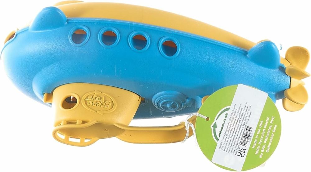 Submarine In Yellow & Blue – Bpa Free  Phthalate Free  Bath Toy With Spinning Rear Propeller. Safe Toys For Toddlers  Babies  |  Bath Toys All Toys Bath Toys