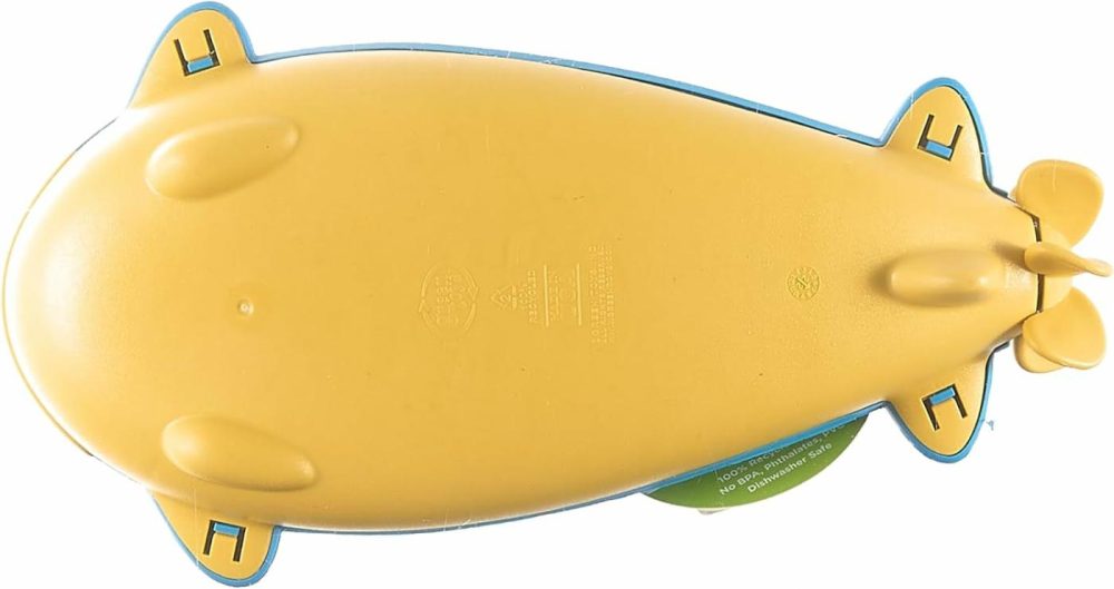 Submarine In Yellow & Blue – Bpa Free  Phthalate Free  Bath Toy With Spinning Rear Propeller. Safe Toys For Toddlers  Babies  |  Bath Toys All Toys Bath Toys