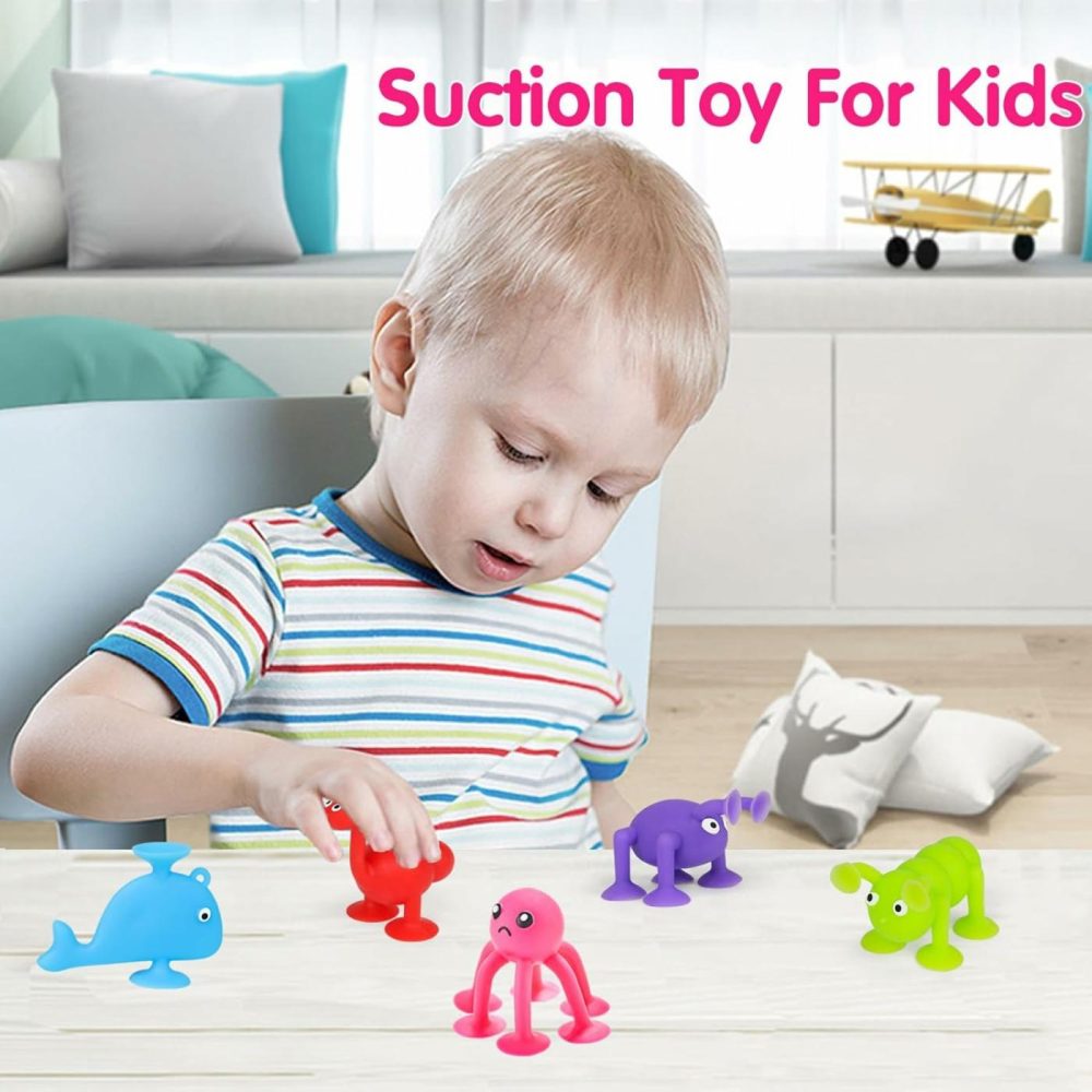 Suction Toy  Kids Bath Toy For Baby Aged 3 4 5 Years Old  10Pcs Animal Bath Sucker Toys For Toddler  Window Shower Toy With Mesh Bag Storage  Montessori Gift For Boys And Girls Age 6-8  |  Bath Toys All Toys Bath Toys