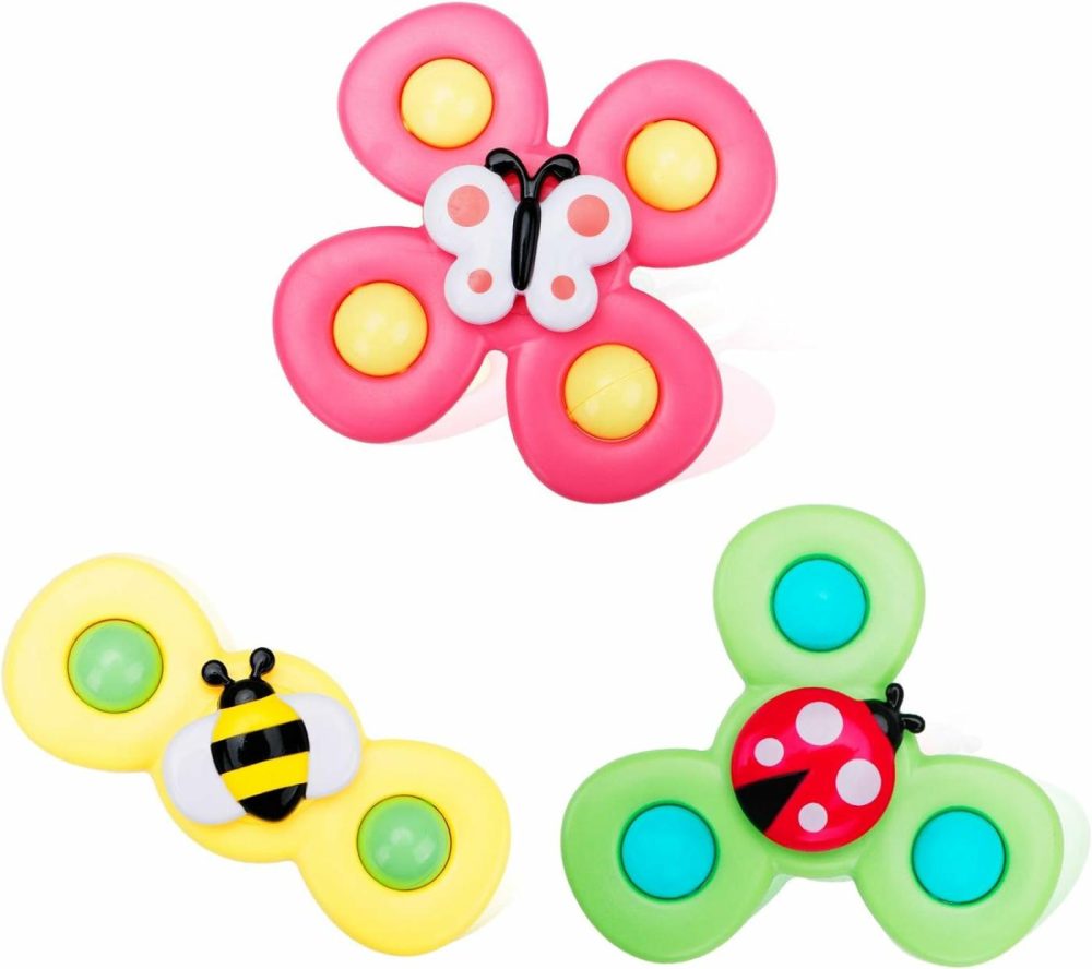 Suction Toys For Baby  3Pc Baby Bath Toys With Rotation Suction Cup For Baby Dining Table/Bathing/Travelling  |  Bath Toys All Toys Bath Toys