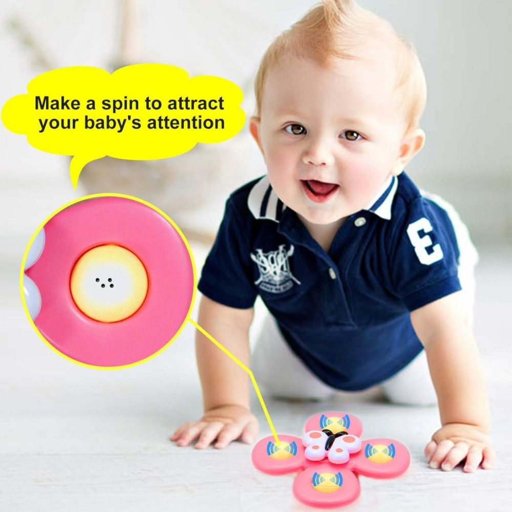 Suction Toys For Baby  3Pc Baby Bath Toys With Rotation Suction Cup For Baby Dining Table/Bathing/Travelling  |  Bath Toys All Toys Bath Toys