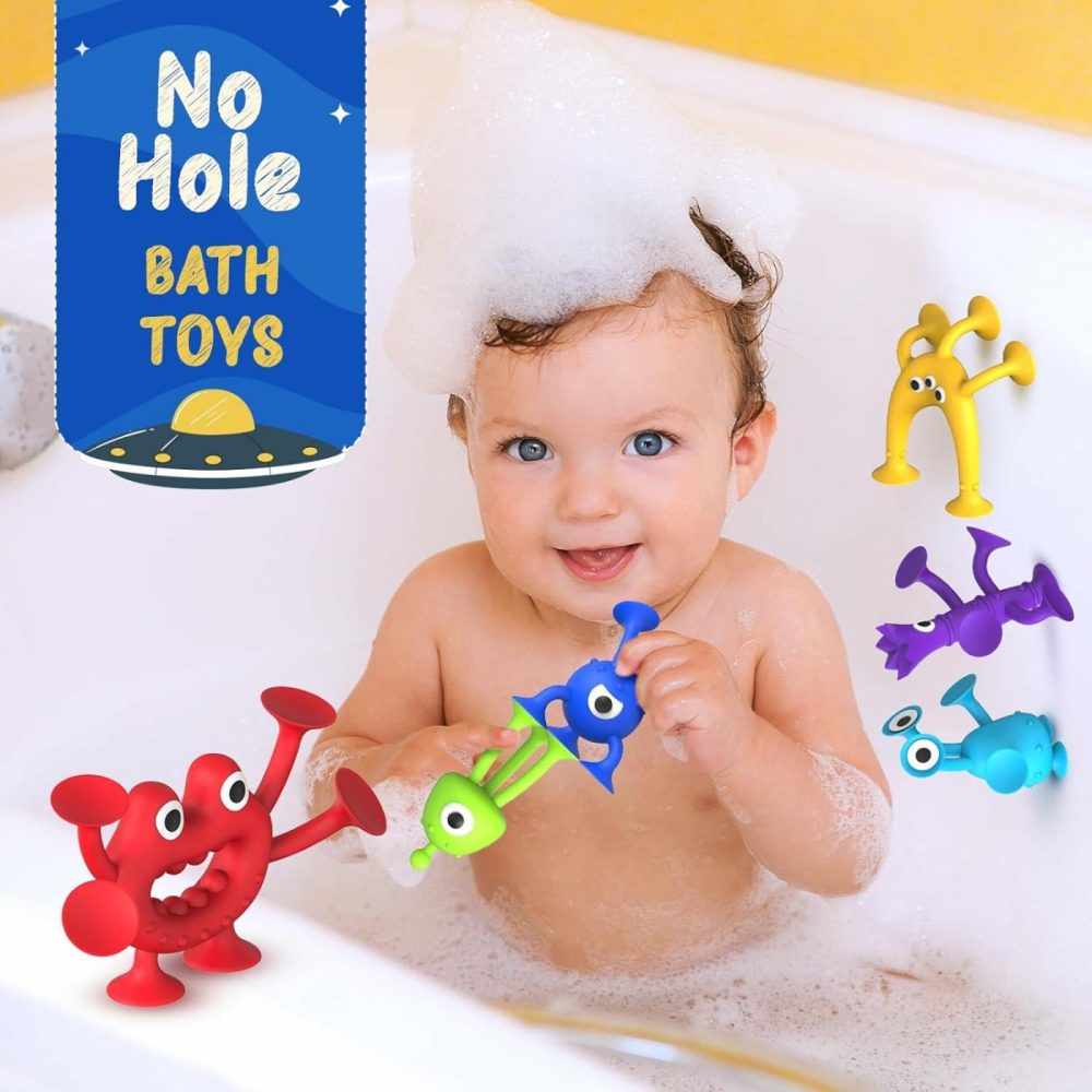 Suction Toys Kids Bath Toys: 24 Pcs Kids Sensory Suction Toys No Hole Bath Toys  Great Suction Fidget Toys Windows Travel Airplane Suction Cup Toy For Babies Girls  |  Bath Toys All Toys Bath Toys