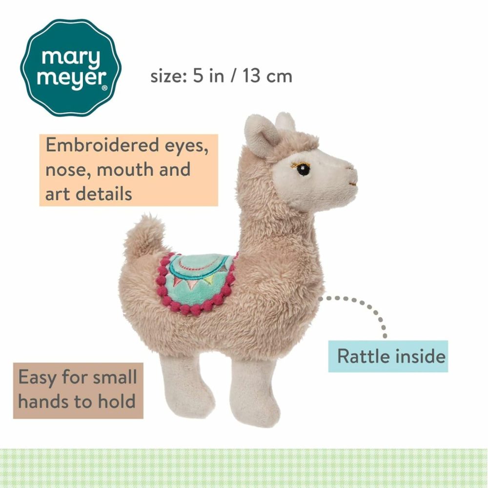 Super Soft Baby Rattle  Lily Llama  5-Inches  |  Teethers All Toys Lily Llama