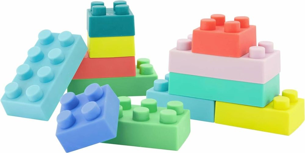 Super Soft Building Blocks  Easy-To-Hold For Babies & Toddlers  Bpa-Free  Multi-Colored  12-Piece Set  |  Sorting & Stacking Toys All Toys Sorting & Stacking Toys