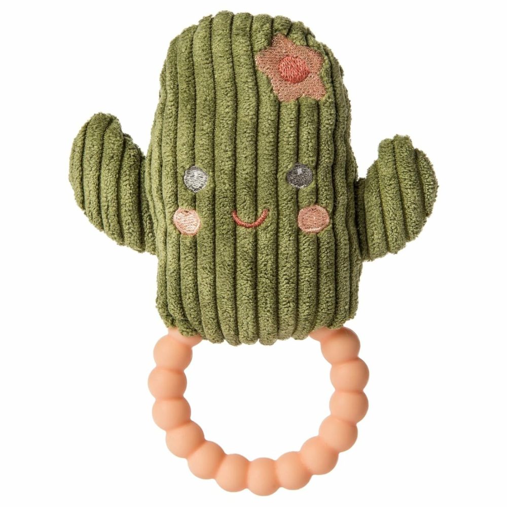 Sweet Soothie Soft Baby Rattle With Teether Ring  6-Inches  Cactus  |  Teethers All Toys Cactus