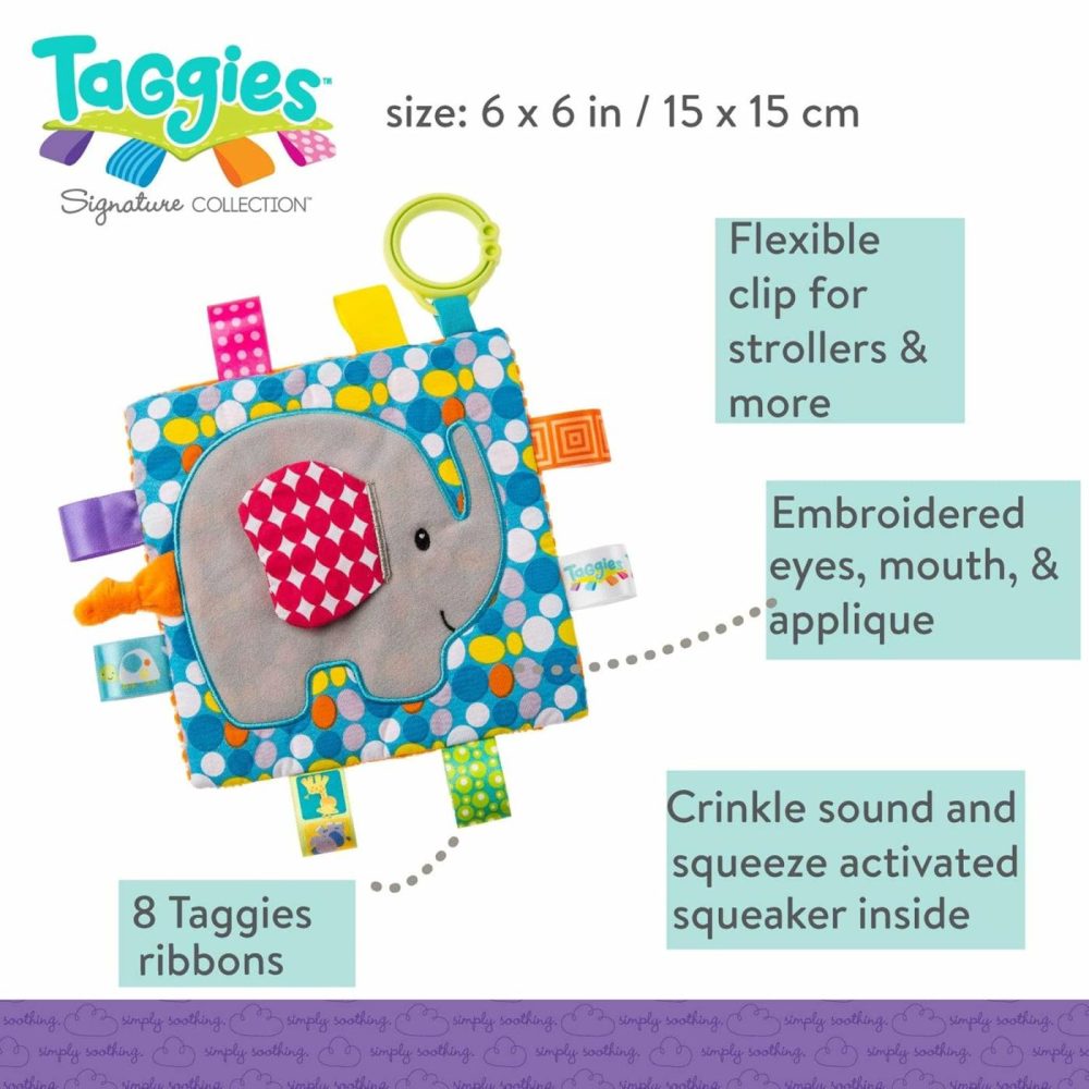 Taggies Crinkle Me Toy  Elephant  |  Car Seat & Stroller Toys All Toys Car Seat & Stroller Toys