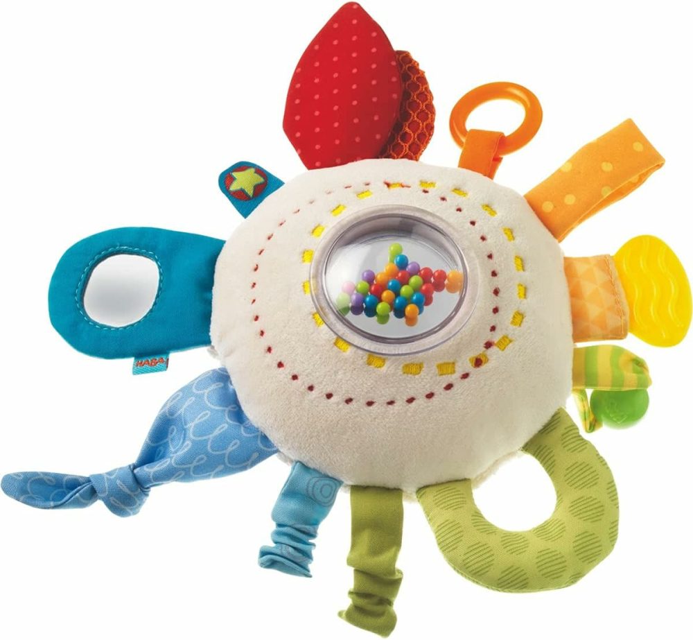 Teether Cuddly Rainbow Round – Sensory Toys For Babies 6Mo+  Rattle & Baby Crawling Toys For Tummy Time  Baby Teether  |  Teethers All Toys Multicolor