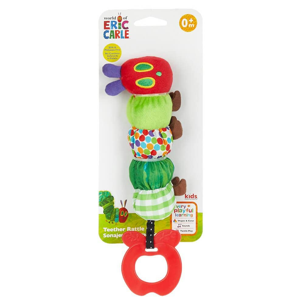 Teether Rattle  World Of Eric Carle The Very Hungry Caterpillar Teething Toy For Babies  Multi  |  Teethers All Toys Multi/None