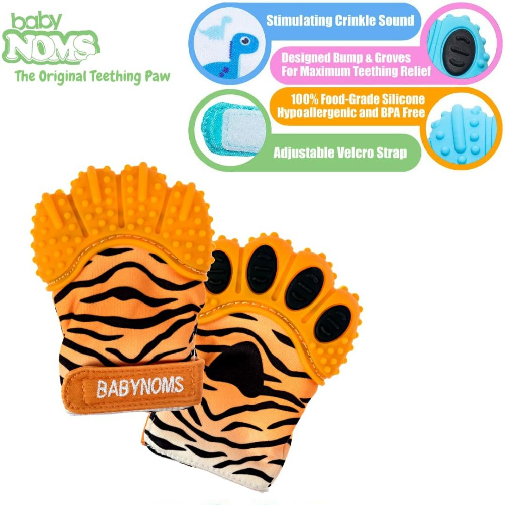 Teething Mitten | Orange Tiger Teething Paw  |  Teethers All Toys Orange