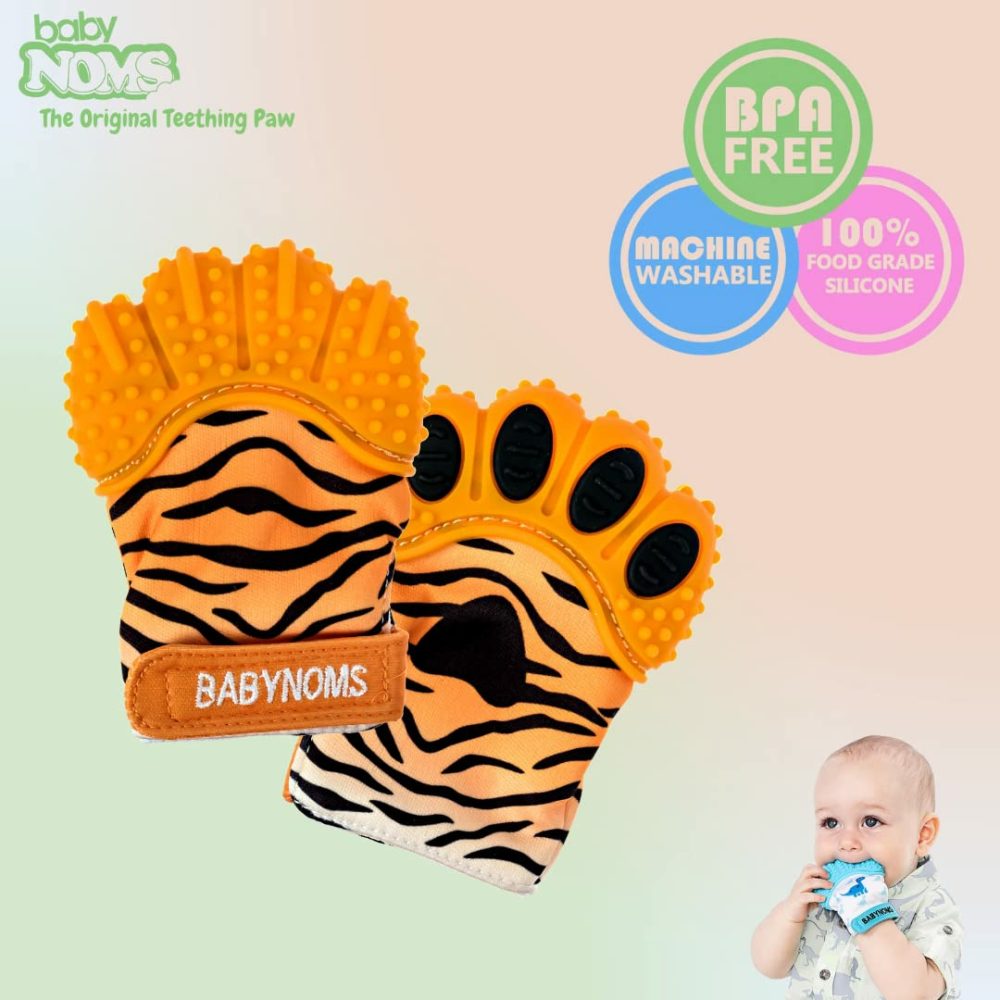 Teething Mitten | Orange Tiger Teething Paw  |  Teethers All Toys Orange