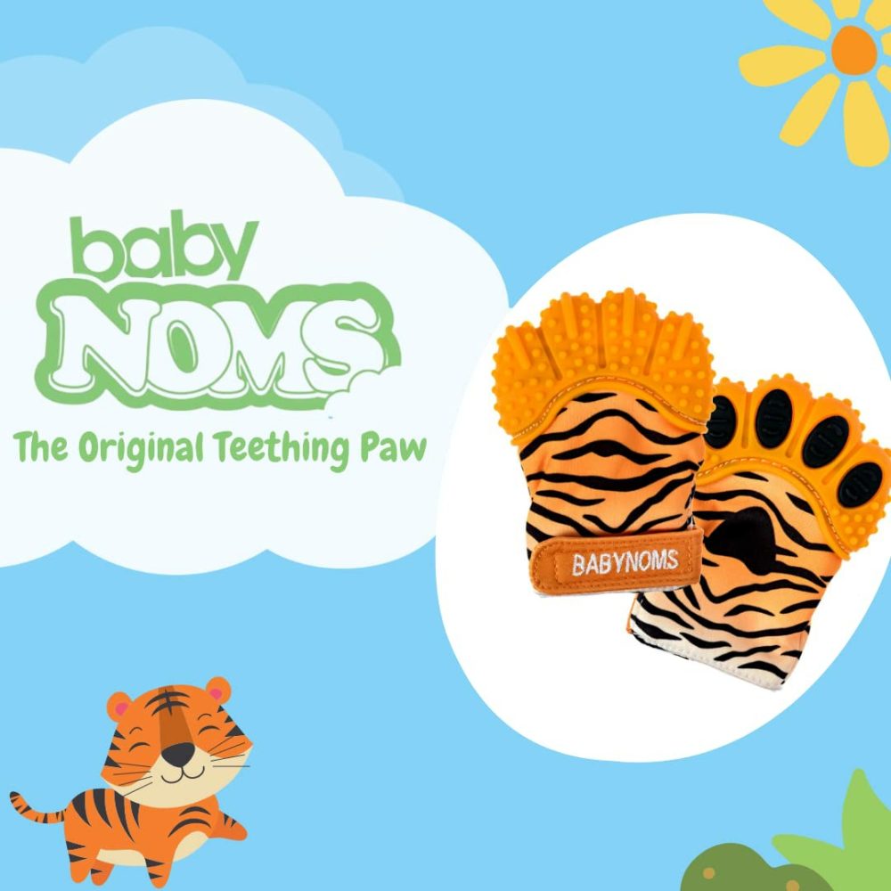 Teething Mitten | Orange Tiger Teething Paw  |  Teethers All Toys Orange