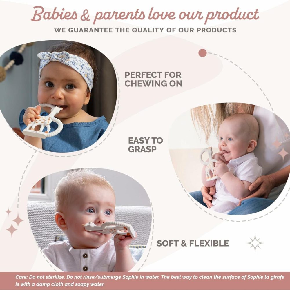 Teething Ring | Made From Natural Rubber | Designed For Teething Babies | Awaken All 5 Senses | Easy To Clean  |  Teethers All Toys Teethers