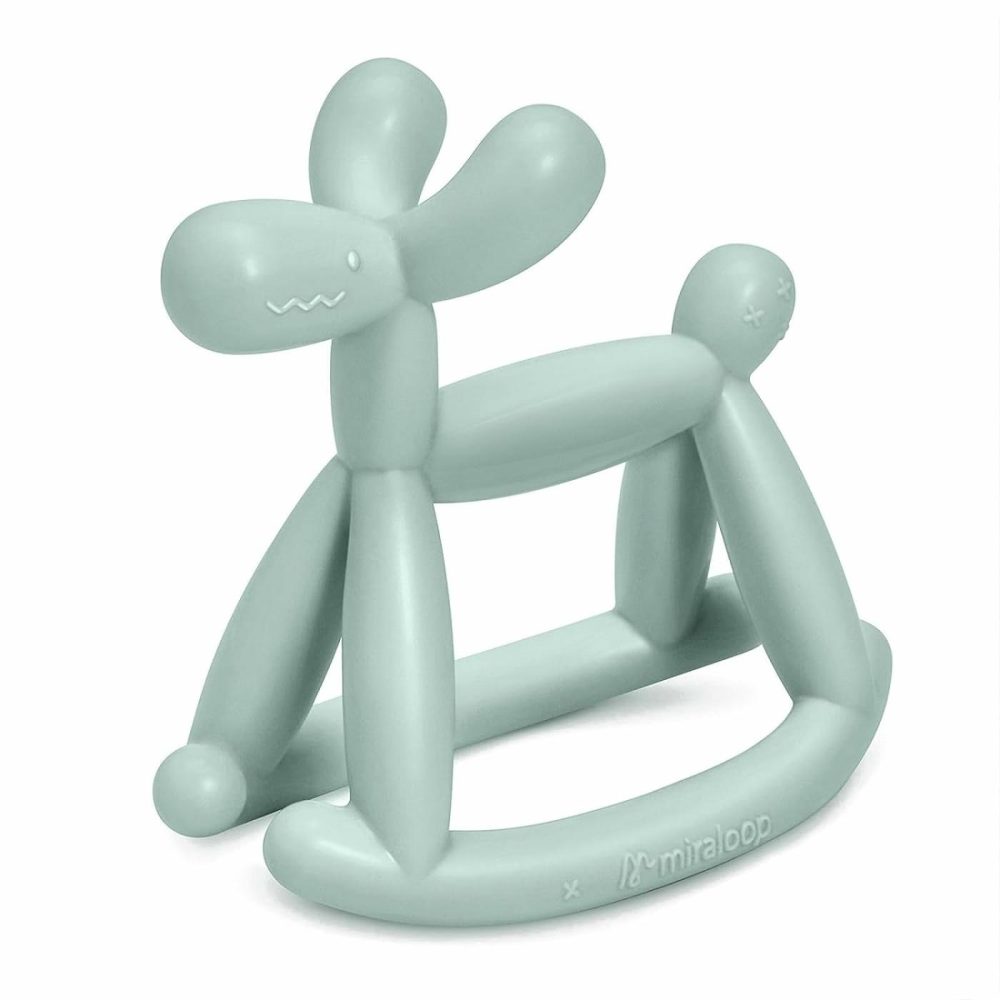 Teething Toy For Baby 0-6  12  18 Months Infant  Jellydog Never Drop Food Grade Silicone Rocking Teether  Prevent Choking & Odorless  Less Dust And Hair Adhesion  Baby Gift  Mint Green  |  Teethers All Toys Mint Green