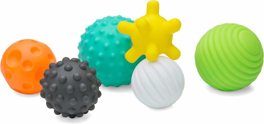 Textured Multi Ball Set – Toy For Sensory Exploration And Engagement For Ages 6 Months And Up  6 Piece Set  |  Balls All Toys Balls