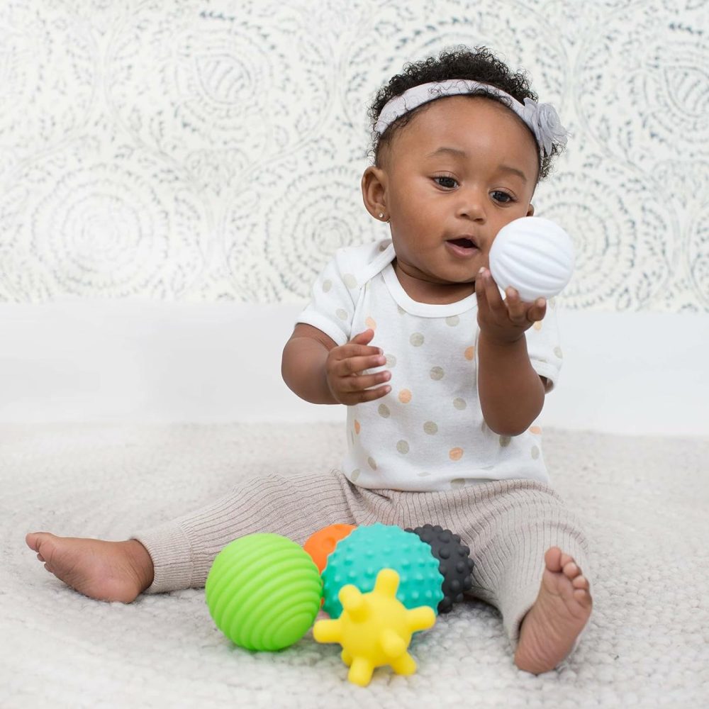 Textured Multi Ball Set – Toy For Sensory Exploration And Engagement For Ages 6 Months And Up  6 Piece Set  |  Balls All Toys Balls