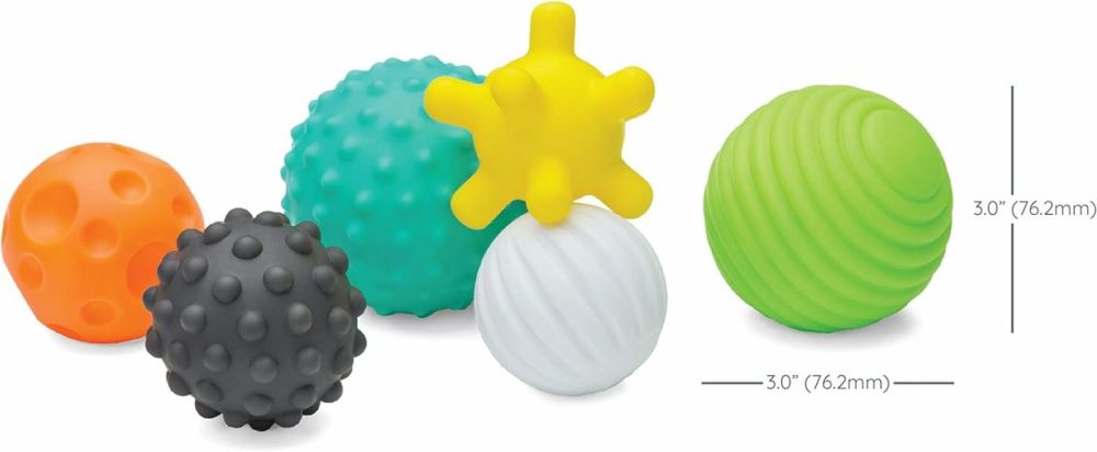 Textured Multi Ball Set – Toy For Sensory Exploration And Engagement For Ages 6 Months And Up  6 Piece Set  |  Balls All Toys Balls