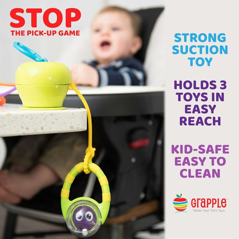 The Baby Suction Cup Toys Holder For High Chair Toys  Stroller Toys And Teething Toys For Babies 6-12 Months. One Of Your Baby Must Haves!  |  Teethers All Toys Red