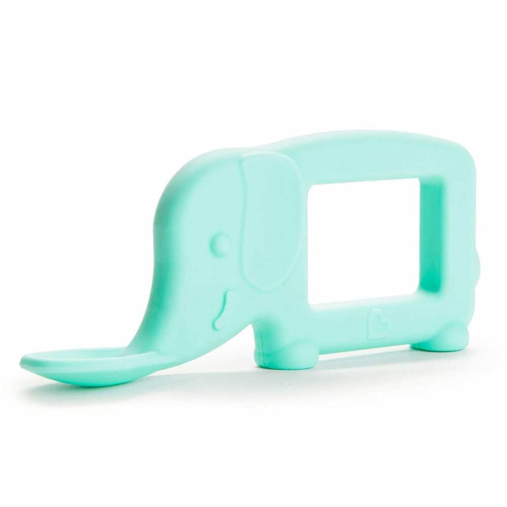 The Baby Toon Silicone Teether Spoon  Elephant  Mint (As Seen On Shark Tank)  |  Spoons All Toys Elephant