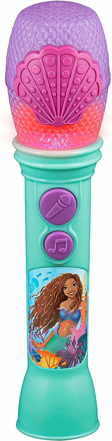 The Little Mermaid Toy Microphone For Kids With Built-In Music And Flashing Lights  Designed For Fans Of  Toys For Girls  |  Musical Toys All Toys Teal