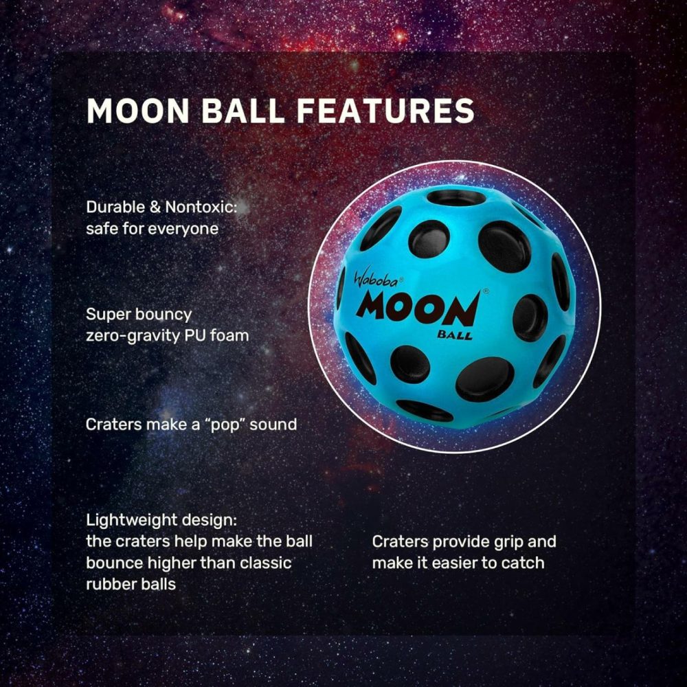 The Original Moon Ball – Hyper Bouncy Ball – All Ages Extreme Bounce And Fun – Perfect For Active Play And Outdoor Games  |  Balls All Toys Balls