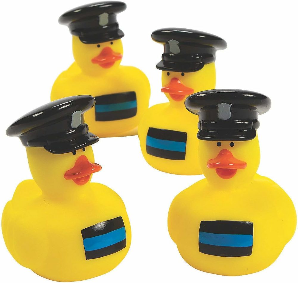 Thin Blue Line Police Rubber Ducks  12 Pieces  Birthdays  Grand Events  Party Favors  Table Decorations  Treasure Chest Supplies  |  Bath Toys All Toys Bath Toys