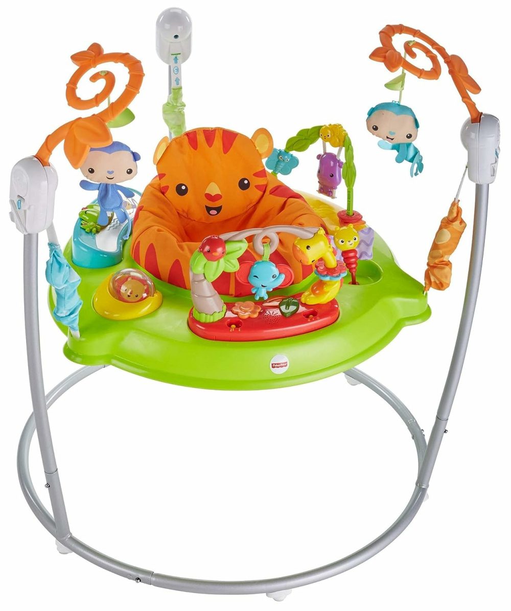 Tiger Time Jumperoo Baby Bouncer Activity Center With 360-Degree Rotating Seat  3 Adjustable Height Settings  Music  Lights And Sounds  |  Activity Centers Activity Centers Activity Centers