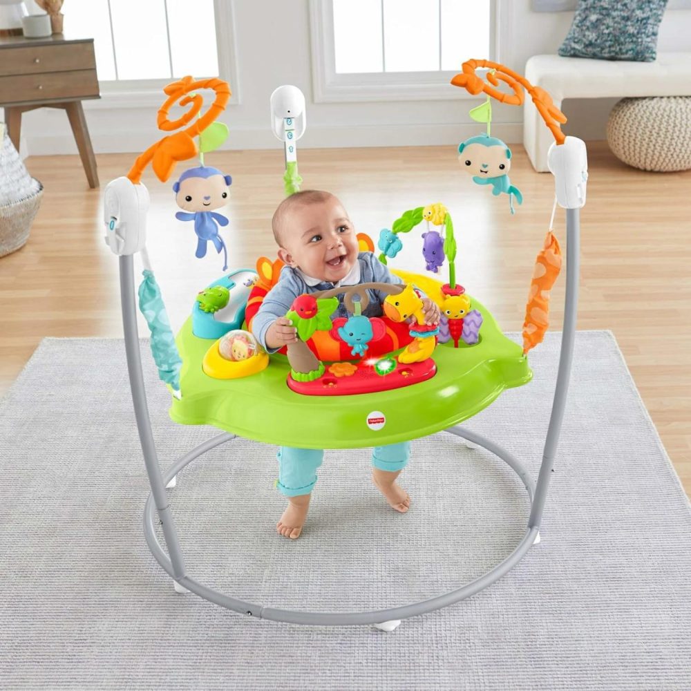 Tiger Time Jumperoo Baby Bouncer Activity Center With 360-Degree Rotating Seat  3 Adjustable Height Settings  Music  Lights And Sounds  |  Activity Centers Activity Centers Activity Centers