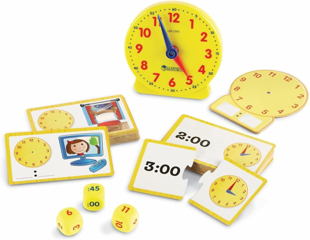 Time Activity Set – 41 Pieces  Ages 5+,Clock For Teaching Time  Telling Time  Homeschool Supplies  Montessori Clock  |  Teaching Clocks All Toys Teaching Clocks