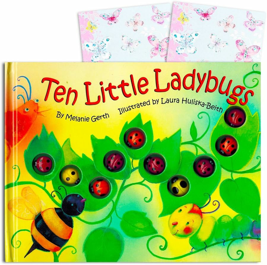 Titoland Ten Little Ladybugs Book For Toddlers And Babies Includes Pack Of Butterfly Stickers  |  Bath Toys All Toys Bath Toys