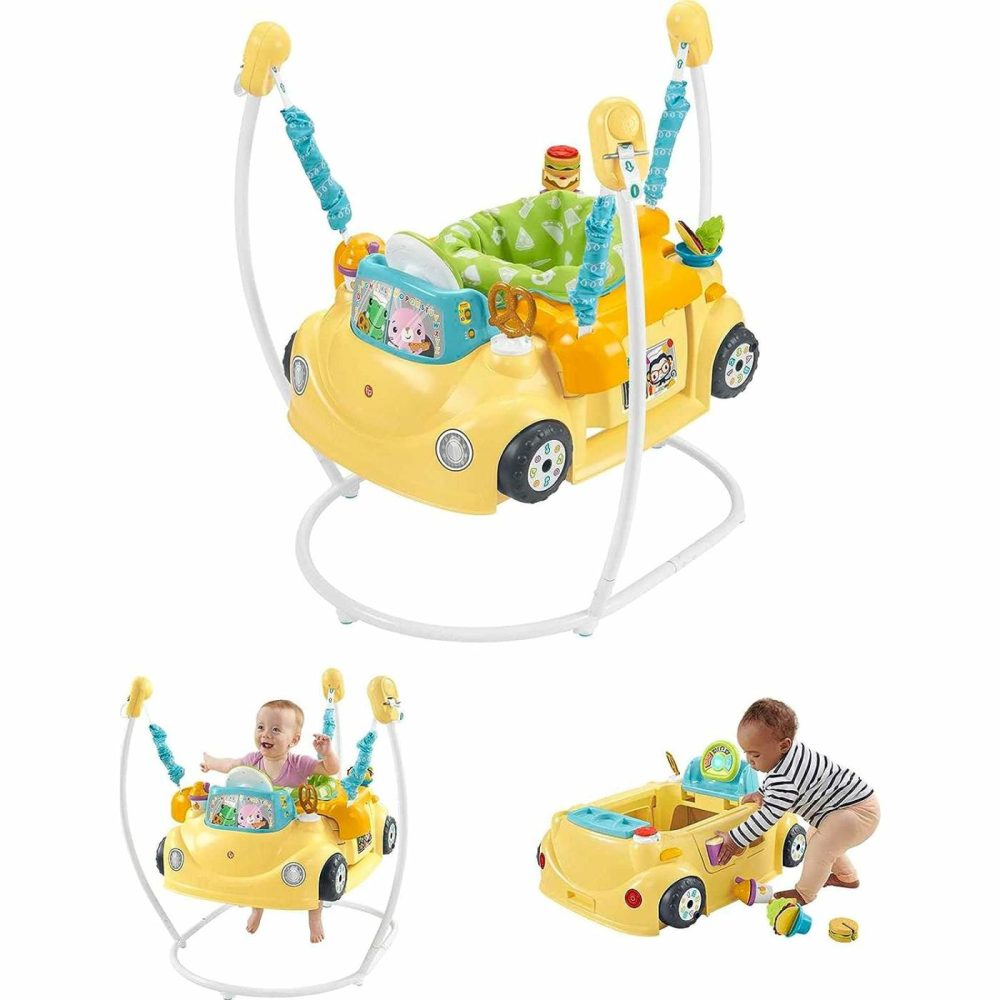 To Toddler Learning Toy 2-In-1 Servin’ Up Fun Jumperoo Activity Center With Music Lights And Shape Sorting Puzzle Play  |  Electronic Early Development Toys All Toys Electronic Early Development Toys