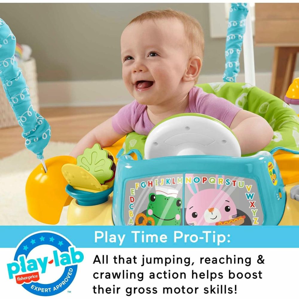 To Toddler Learning Toy 2-In-1 Servin’ Up Fun Jumperoo Activity Center With Music Lights And Shape Sorting Puzzle Play  |  Electronic Early Development Toys All Toys Electronic Early Development Toys