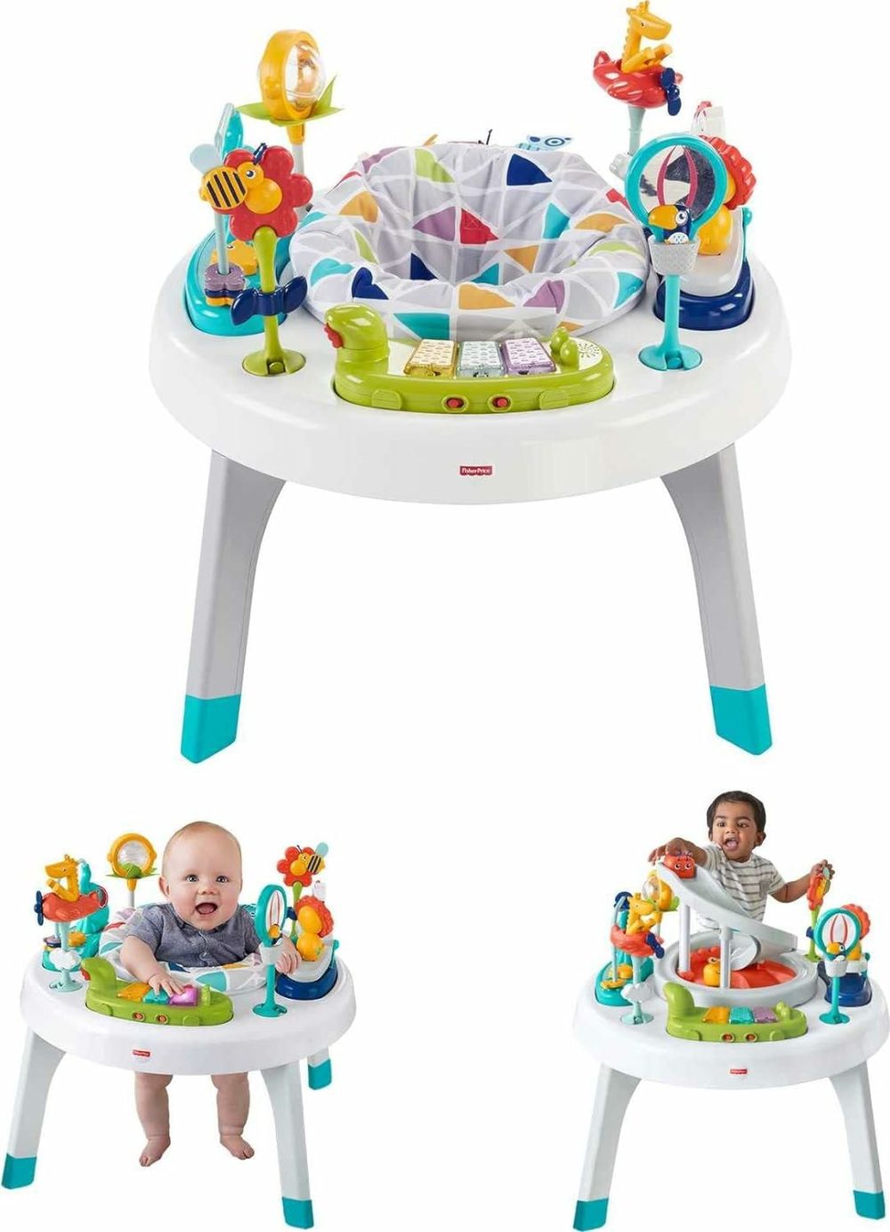 To Toddler Toy 2-In-1 Sit-To-Stand Activity Center With Music Lights And Spiral Ramp  Spin ‘N Play Safari  |  Activity Cubes Activity Cubes Activity Cubes