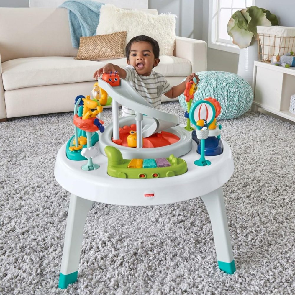 To Toddler Toy 2-In-1 Sit-To-Stand Activity Center With Music Lights And Spiral Ramp  Spin ‘N Play Safari  |  Activity Cubes Activity Cubes Activity Cubes