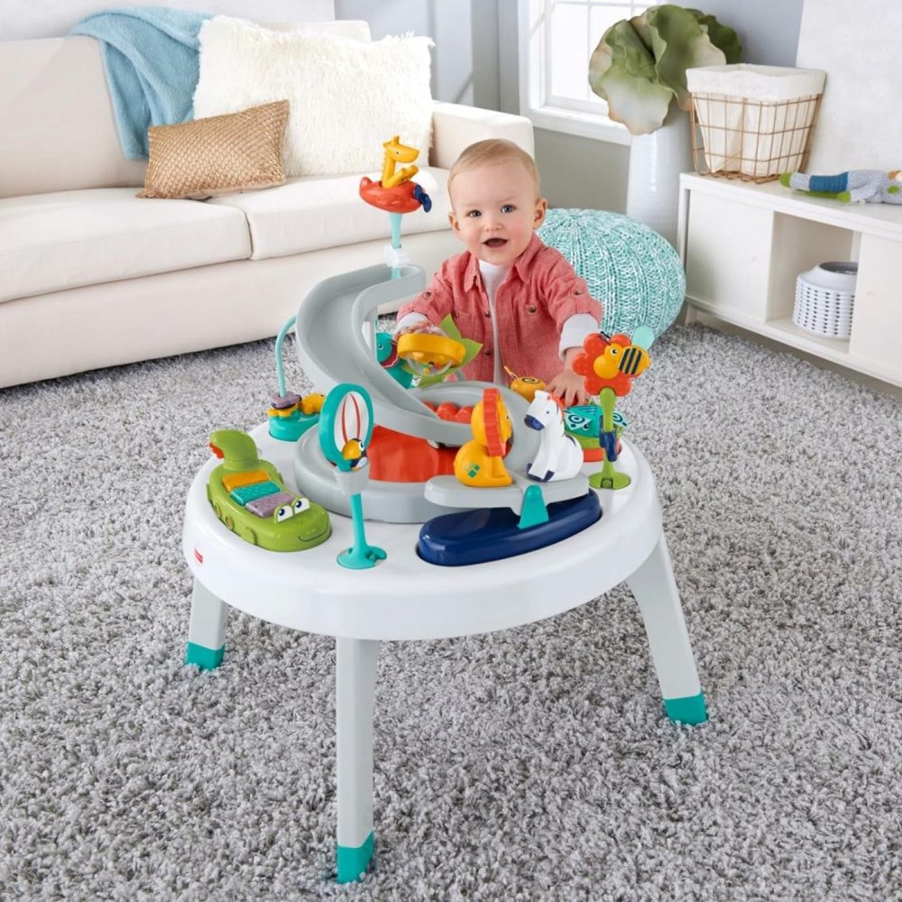 To Toddler Toy 2-In-1 Sit-To-Stand Activity Center With Music Lights And Spiral Ramp  Spin ‘N Play Safari  |  Activity Cubes Activity Cubes Activity Cubes