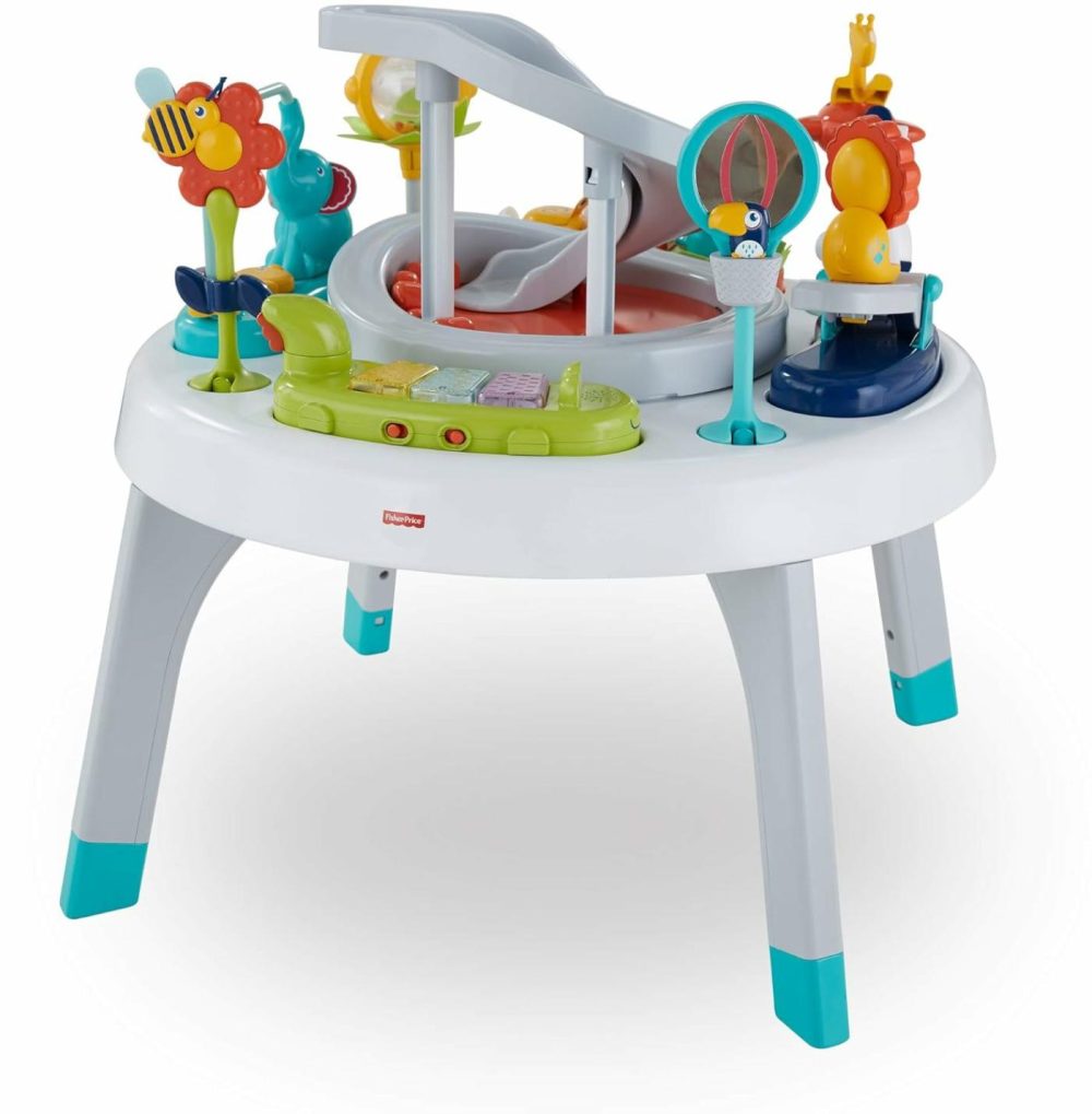 To Toddler Toy 2-In-1 Sit-To-Stand Activity Center With Music Lights And Spiral Ramp  Spin ‘N Play Safari  |  Activity Cubes Activity Cubes Activity Cubes