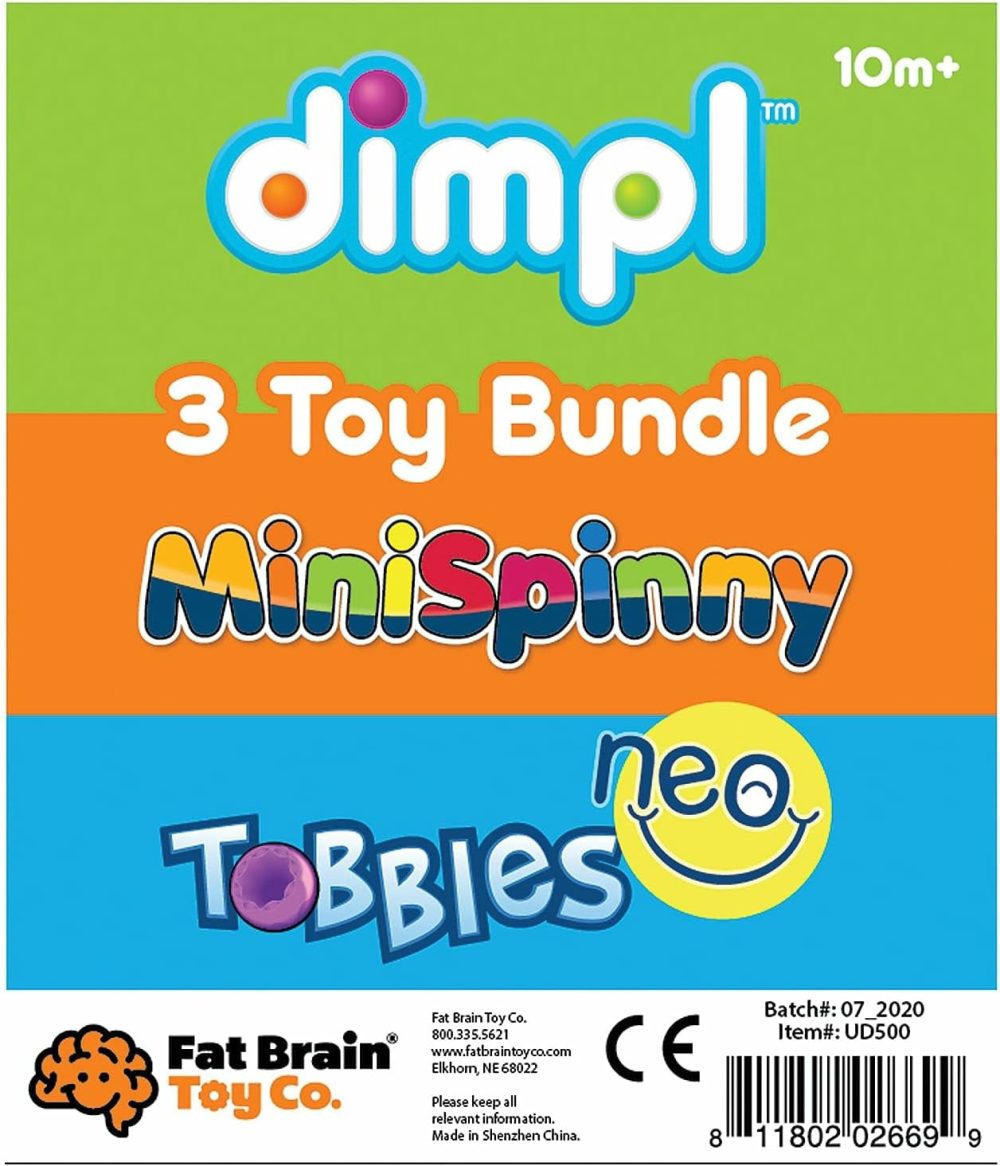 Tobbles  Mini Spinny  Dimpl Bundle – 9-Piece Stacking Toys  Spinning Toy  Popper Toy Combo  Baby Toys Activity Set  |  Sorting & Stacking Toys All Toys Sorting & Stacking Toys